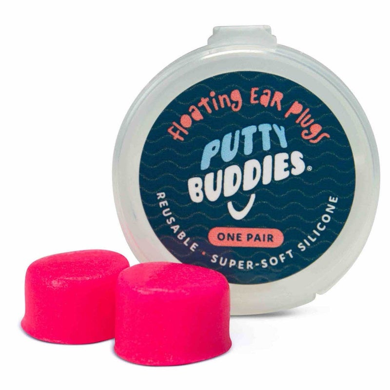 PUTTY BUDDIES Floating Earplugs 10-Pair Pack - Soft Silicone Ear Plugs for Swimming & Bathing - Invented by Physician - Keep Water Out - Premium Swimming Earplugs - Doctor Recommended (Hot Pink) - Image 2